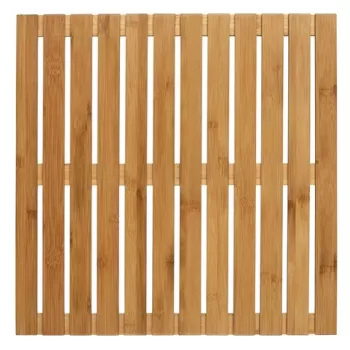 Covor pentru baie, Wenko, Duckboard Indoor & Outdoor, 50 x 50 x 2.5 cm, bambus, natur imagine