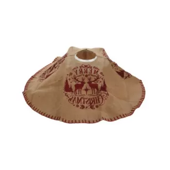 Covor pentru brad Red Reindeer, 120 cm, iuta, rosu imagine