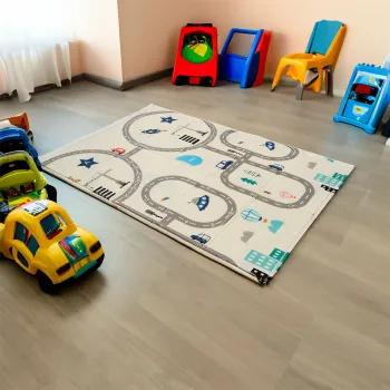 Covor pentru copii V1 U-Grow, 180x120x1 cm, spuma XPE, multicolor imagine