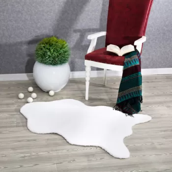 Covor, Post Plush, 120x170 cm, Poliester, Alb imagine