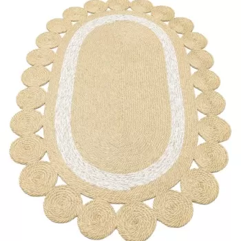 Covor, Ptn 04 Natural White , 100% POLIPROPILEN/IUTA/BUMBAC RECICLAT, Crem imagine