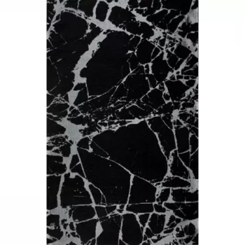 Covor rezistent SM 21 - Black, Silver XW, 80x300 cm imagine