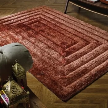 Covor Ridge Terracotta, Flair Rugs, 160 x 230 cm, poliester, maro imagine