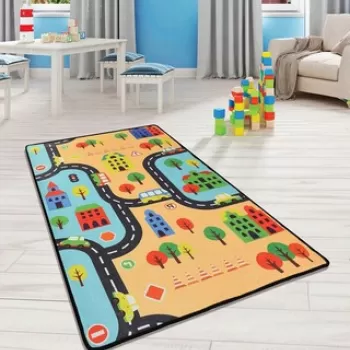 Covor, Road, 100x160 cm, Catifea, Multicolor imagine