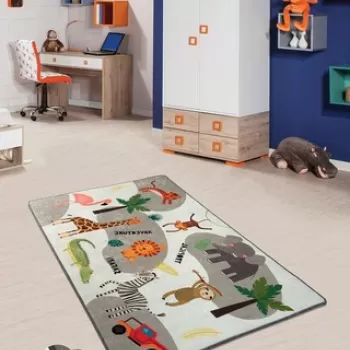 Covor, Safari , 140x190 cm, Catifea, Multicolor imagine