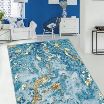 Covor, Sea And Mountains Djt , 80x120 cm, 50% TESTURA DE catifea/50% poliester, Multicolor imagine