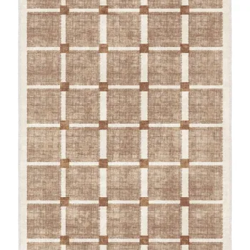 Covor, Sftkece006, 140x220 cm, Poliester, Portocaliu imagine