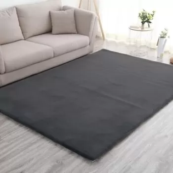 Covor Shaggy soft, Heinner, 200x300 cm, poliester/bumbac, negru imagine