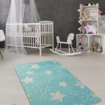 Covor, Stars, 100x160 cm, Catifea, Multicolor imagine