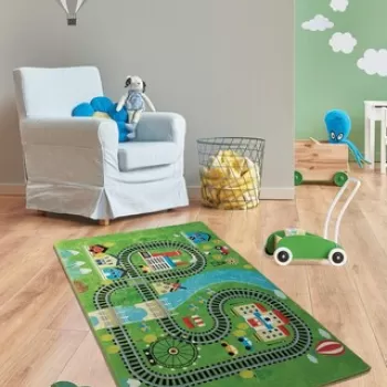 Covor, Train , 200x290 cm, Catifea, Multicolor imagine