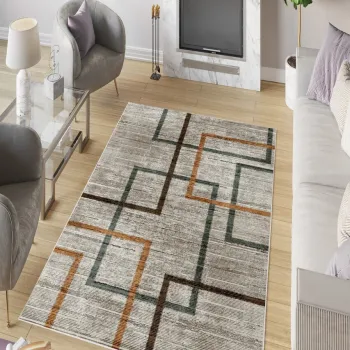 Covor, W704, 120x180 cm, Poliester, Gri imagine