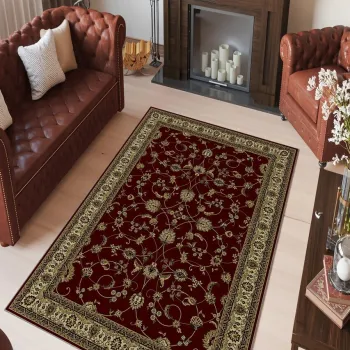 Covor, W730, 100x150 cm, Poliester, Rosu claret imagine