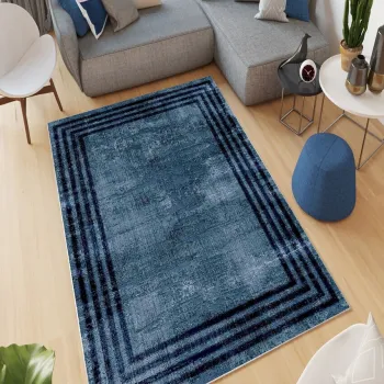 Covor, W787, 180x280 cm, Poliester, Albastru imagine