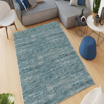 Covor, W841, 160x230 cm, Poliester, Albastru imagine