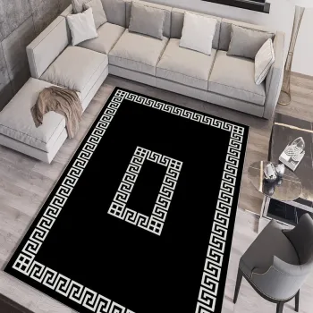 Covor, W872, 180x280 cm, Poliester, Negru imagine
