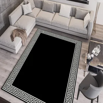 Covor, W895, 180x280 cm, Poliester, Negru imagine