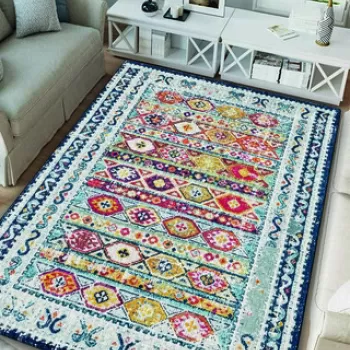 Covor, Weref, 120x180 cm, Poliester, Albastru imagine