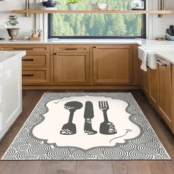 Covor, Wookece1688, 80x300 cm, Poliester, Gri imagine