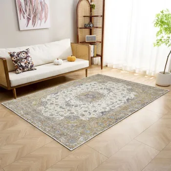 Covor, Woopamuk028, 80x150 cm, BUMBAC/POLIESTER, Verde imagine