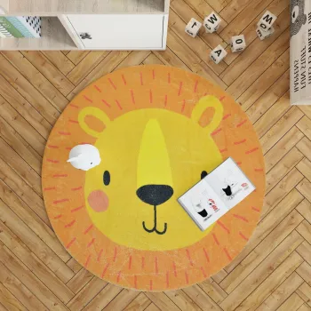 Covor, Woopamuk111, 110x110 cm, BUMBAC/POLIESTER, Portocaliu imagine