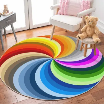 Covor, Woopamuk141, 130x130 cm, BUMBAC/POLIESTER, Multicolor imagine