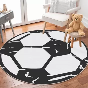 Covor, Woopamuk162, 100x100 cm, Bumbac, Alb imagine