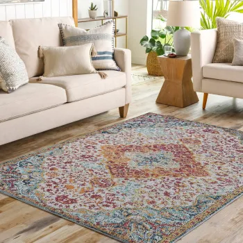 Covor, Woopamuk176, 80x120 cm, BUMBAC/POLIESTER, Multicolor imagine