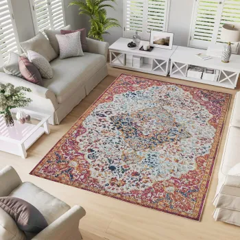Covor, Woopamuk177, 100x300 cm, BUMBAC/POLIESTER, Multicolor imagine