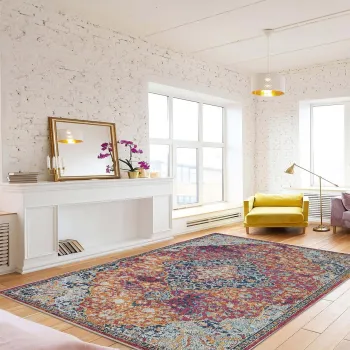 Covor, Woopamuk178, 140x220 cm, BUMBAC/POLIESTER, Multicolor imagine