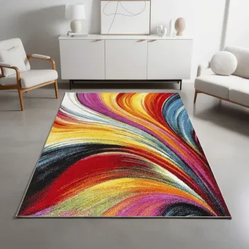 Covor, Woopamuk191, 140x220 cm, BUMBAC/POLIESTER, Multicolor imagine