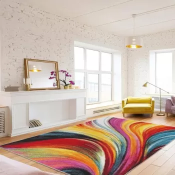 Covor, Woopamuk191, 80x150 cm, Bumbac, Multicolor imagine