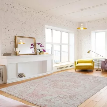 Covor, Woopamuk193, 100x300 cm, Bumbac, Crem imagine