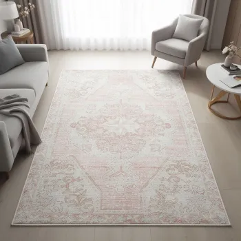 Covor, Woopamuk193, 120x180 cm, BUMBAC/POLIESTER, Crem imagine