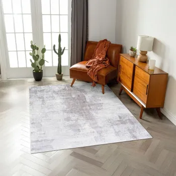 Covor, Woopamuk209, 80x200 cm, BUMBAC/POLIESTER, Gri imagine