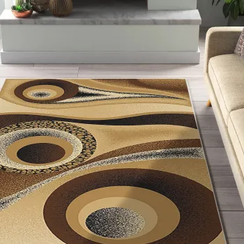 Covor, Woopamuk247, 160x230 cm, BUMBAC/POLIESTER, Maro imagine