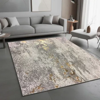 Covor, Woopamuk271, 80x150 cm, BUMBAC/POLIESTER, Gri imagine