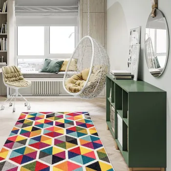 Covor, Woopamuk287, 80x120 cm, BUMBAC/POLIESTER, Multicolor imagine