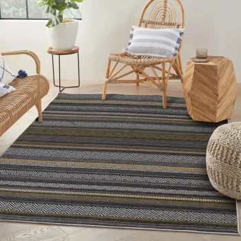 Covor, Woopamuk387, 80x300 cm, BUMBAC/POLIESTER, Multicolor imagine