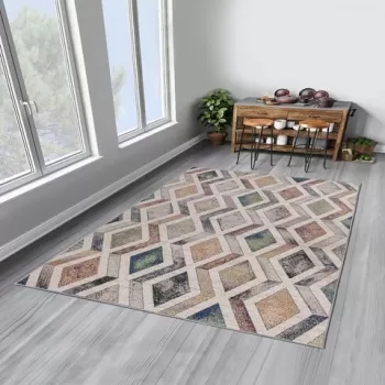 Covor, Woopamuk393, 100x300 cm, Bumbac, Multicolor imagine