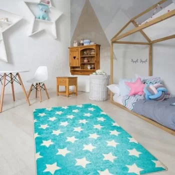 Covor, Y?ld?z, 140x190 cm, Catifea, Multicolor imagine