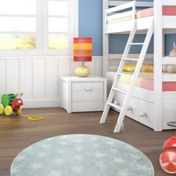 Covor, Y?ld?z, 50% TESTURA DE catifea/50% poliester, Albastru alb imagine