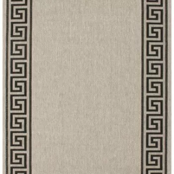 Covor Zara, Decorino, 60x110 cm, polipropilena, gri/negru imagine