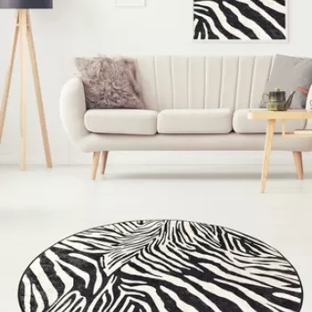 Covor, Zebra , 50% TESTURA DE catifea/50% poliester, Multicolor imagine