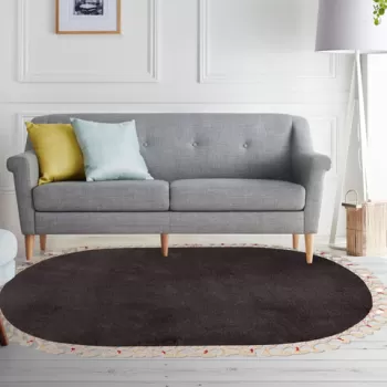 Covoras de baie, Alanur Home, 1260, 100x200 cm, Fibre acrilice, Antracit imagine