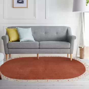 Covoras de baie, Alanur Home, 1263, 60x100 cm, Fibre acrilice, Maro imagine