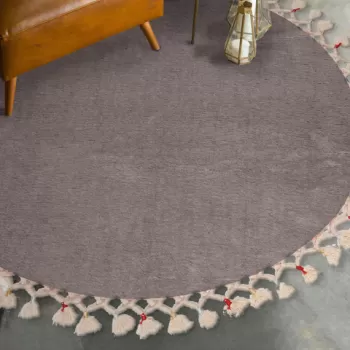 Covoras de baie, Alanur Home, 1284, Fibre acrilice, Gri imagine