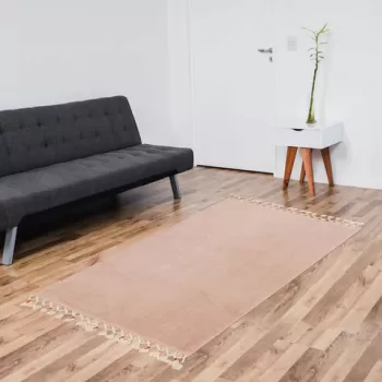 Covoras de baie, Alanur Home, 1609, 100x300 cm, Fibre acrilice, Cappuccino imagine