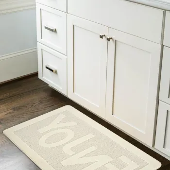 Covoras de baie, Cecilia, Enjoy, 60x100 cm, Polipropilena, Crem imagine