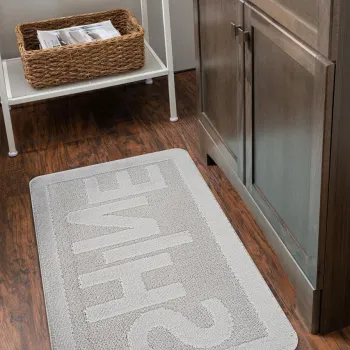 Covoras de baie, Cecilia, Shine, 60x100 cm, Polipropilena, Gri imagine