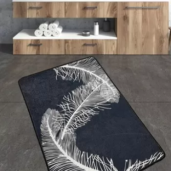 Covoras de baie, Chilai, Alisan, 70x120 cm, Poliester, Multicolor imagine